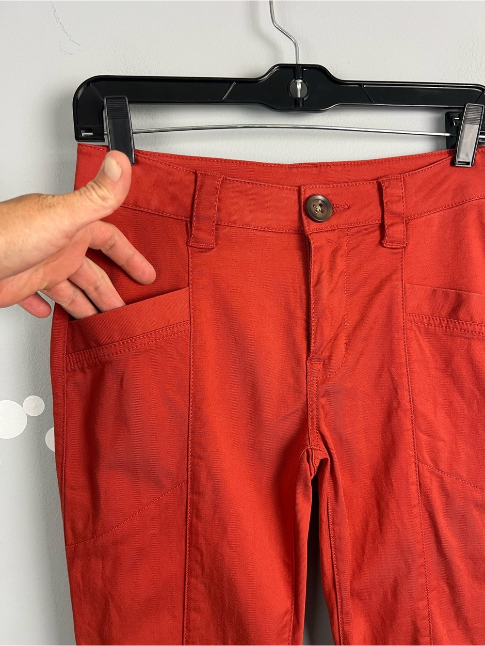 Cabi Explorer Slim Leg Pants Copper Orange Size 2 Utility Stretch - Picture 2 of 9